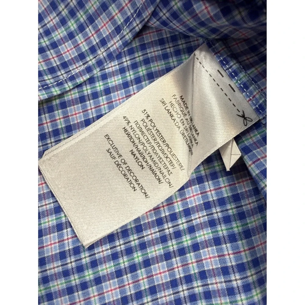 Ralph Lauren Button Down Mens Medium Blue Excellent Performance Check